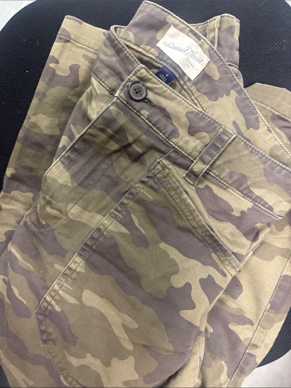 Universal Thread Women's Straight Leg Camo Pants - Olive & Brown